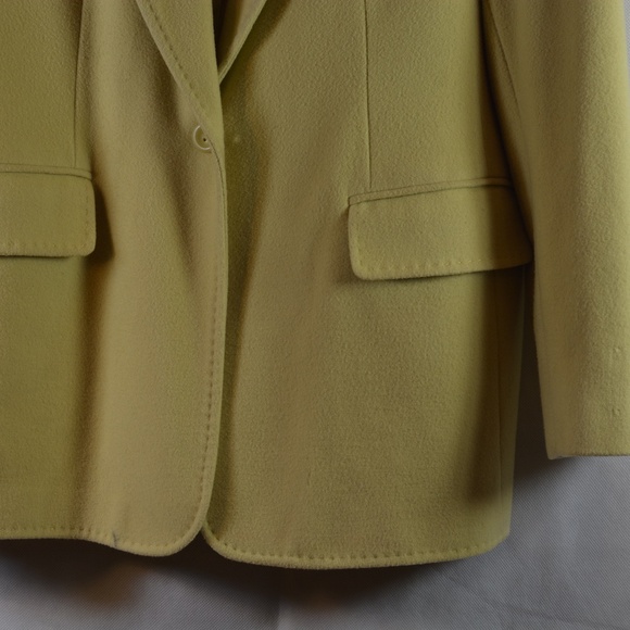 Yellow Wool/Cashmere Blazer SZ 14 Nygard - Picture 6 of 8